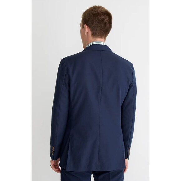 J.Crew $248 Ludlow Slim Fit Unstructured Suit Jacket Cotton Linen 39R AU428 Ink - Picture 4 of 13